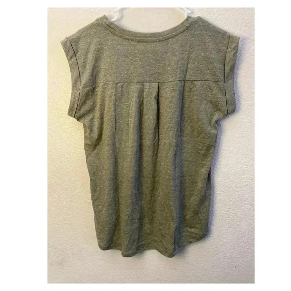 💥🆕Soft Light Olive Short Sleeve Plain Top🆕 - Picture 2 of 6